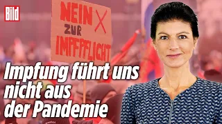 Sahra Wagenknecht: „Wir brauchen keine Impfpflicht!“ | Viertel nach Acht