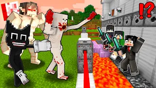 Best of Minecraft - Monsters vs Security Build Hacks (SCP - 096, Cartoon Cat and Evil Titan)