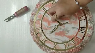 How to Fit Clock Machine on Resin Clock #resinclock #geode #marbleeffect #fitclockmachine #resin