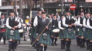 New Zealand pipe bands street march