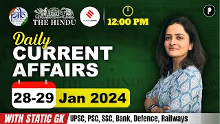 28 - 29 January Current Affairs 2024 | Daily Current Affairs | Current Affairs Today