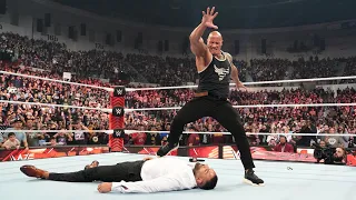 The Rock attacks Jinder Mahal - WWE RAW Day 1, 2024.