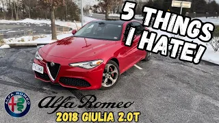 5 Things I HATE About My Alfa Romeo Giulia 2.0T! Best Daily Driver On The Market!?