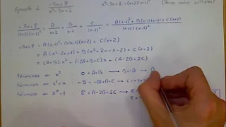 Descomposición de fracciones algebraicas en fracciones simples