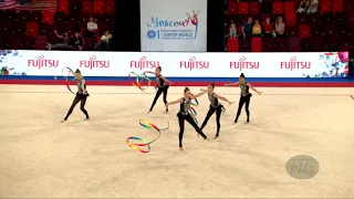 Canada (CAN) - 2019 Rhythmic Junior Worlds, Moscow (RUS) - Qualifications 5 Ribbons