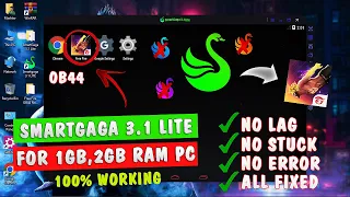 Smartgaga 3.1 Lite Emulator For Low End PC For FREE FIRE OB44 | 1GB RAM NO LAG | SMARTGAGA FF OB44