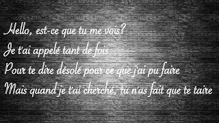 Hello   Adele ~ Lyrics French version.. love this song