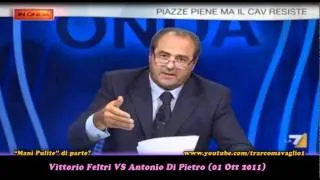 Feltri VS Di Pietro sulla presunta parzialità di Mani Pulite verso il Pds-Pci (1ott11)