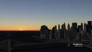 Google Earth Studio - New York (Sunrise to Sunset)