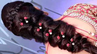 Messy Braid Hairstyle // The Most Beautiful Modern Bridal Hairstyles // Engagement & Reception look