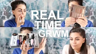 REAL TIME CHIT CHAT GET READY WITH ME! Quick and Easy Makeup and Hair!