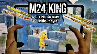 OLD IS GOLD 🔥 M24 KING IS BACK 🔥 6-FINGERS CLAW 90 FPS IPAD PRO 12.9 HANDCAM GAMEPLAY