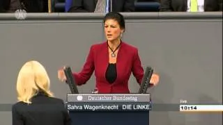 Sahra Wagenknecht, DIE LINKE. »Sie spielen den Weihnachtsmann für Spekulanten«