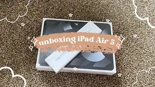 📦 iPad Air 5 space grey unboxing + Apple Pencil 2 + cute accessories 🧸🪐 | aesthetic vlog