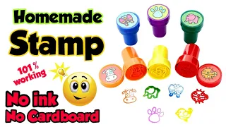 Homemade stamp || how to make stamp at home || diy stamp || homemade stamp pad ||Stamp||Sajal's Art