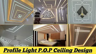 how to install profile light in Ceiling P.O.P design
