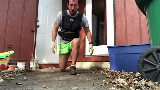 Weight Vest Burpees (100 burpees, 250 pushups, 100 squats, 50 lunges)
