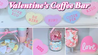 Conversation Hearts Coffee Bar | Valentine's Day Coffee Bar | Decorate with Me