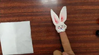 Как сделать кролика 🐇🐰из салфетки