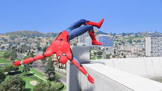 GTA 5 Spiderman Motorcycle FailsRagdolls Euphoria Ep34 Euphoria Physics, fails, jumps