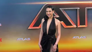 Amanda Castrillo attends Netflix's "Atlas" Los Angeles premiere black carpet