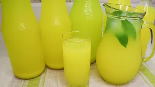 HOMEMADE LEMONADE - 9 liters from 4 oranges!!! - secret recipe for delicious cooling LEMONADE