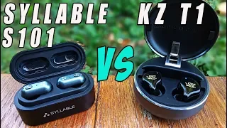 SYLLABLE S101 vs KZ T1 | Сравнение блютуз TWS наушников,что купить!?