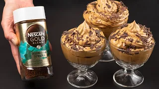 Coffee mousse dessert in 5 minutes! This dessert is so delicious that I make it every weekend.