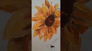 Sunflowers with acrylic on canvas tuval üzerine akrilik tekniği ayçiçekleri