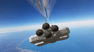 SPACE:1999 EAGLE parachute assisted re-entry