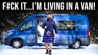 A Scottish Man In A Kilt, Living In His Van