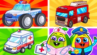 Let's Go Rescue Team! 🤩✨ Police Monster Truck 🚔 || Best Kids Cartoon by Pit & Penny Stories 🥑💖