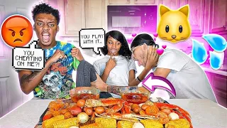 PLAYING With My “KITTY” To Get JD Reaction In Front Of His Boyfriend😳!!! & THIS HAPPENED😛Mukbang