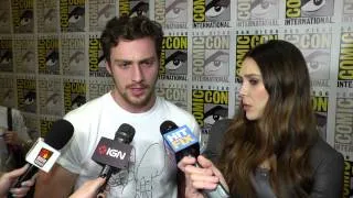 Aaron Taylor-Johnson and Elizabeth Olsen tease their character's origins in 'Avengers 2'