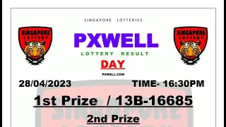 PXWELL LOTTERY DRAW DAY LIVE 16:30 PM 28/04/2023 SINGAPORE LOTTERY PXWELL LIVE TODAY RESULT