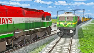 Two Trains at same Track Due to Track and Signal Fault :-: Emergency STOP | Train Simulator