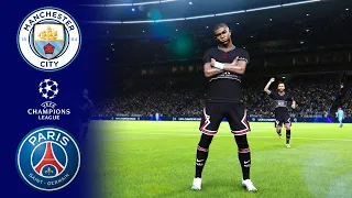 Manchester City vs PSG / UEFA Champions League 2021/22 / PES 2021 Gameplay PC