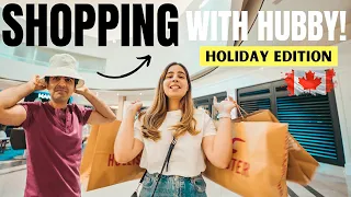 24 Hours Shopping With My Husband In Canada| 2 MALLS | Upcoming Europe Vacay -Couples Edition