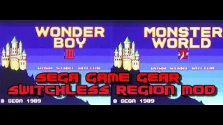 Sega Game Gear switchless region mod, LED replacement, and LCD sound (noise) test