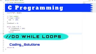 Use a Do-While loop to Create options for a program | C Programming |