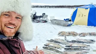 Я ОКУНЕЛ! С НОЧЁВКОЙ В ТУНДРУ ЗА ПОЛЯРНОЙ ЩУКОЙ! День первый. Рыбалка в ЗАПОЛЯРЬЕ часть 4