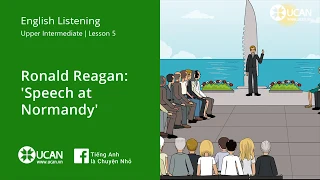 Learn English Listening | Upper Intermediate Lesson ̀5: Ronald Reagan  'Speech at Normandy'