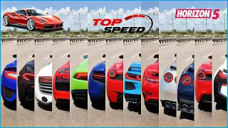 Forza Horizon 5 - Top 20 Fastest Supercars | Acceleration & Top Speed Battle (Upgrade)