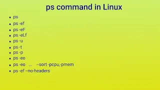 ps command in Linux