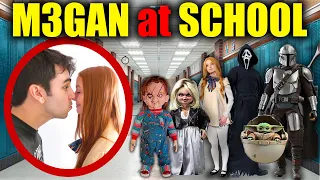 M3GAN'S SCHOOL ADVENTURES (Battle with Ghostface, Chucky, Mandalorian!)