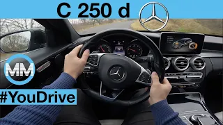 Mercedes C 250 d (150 kW) POV Test Drive + Acceleration 0-200 km/h