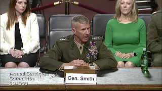 Manchin Questions Gen. Eric Smith, Asst. Commandant of the Marine Corps, in Armed Services Committee