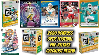 2020 Panini Donruss Optic: Pre-Release Checklist Review