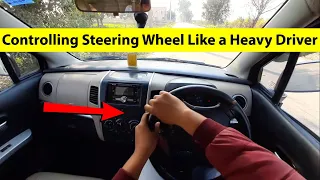 Amazing skills 🔥🔥 Learn Controlling Steering Wheel like a Heavy Driver 🏁