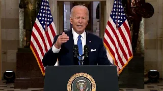 Trump 'web of lies' threatens democracy, says Biden